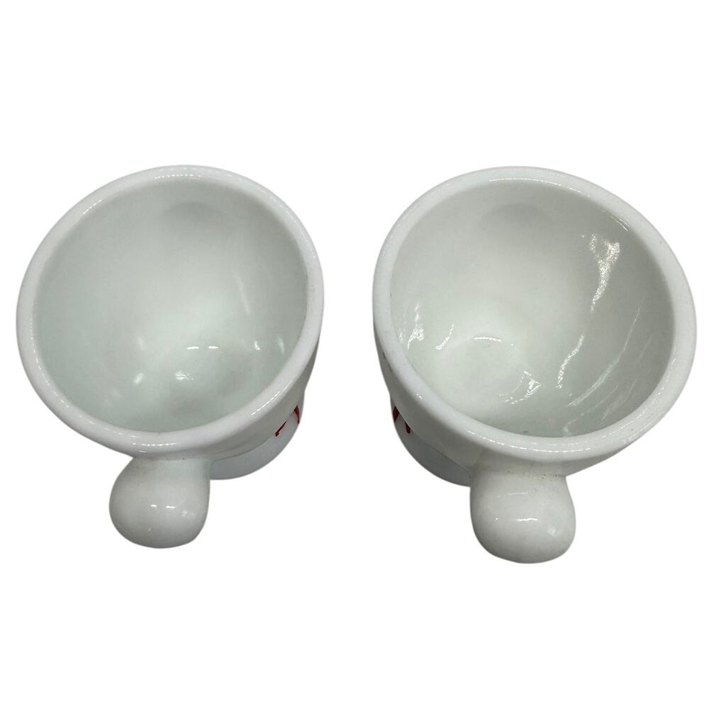 1950's Westmoreland Milk Glass Chick Design Egg Cups - A Pair - Picture 8 of 16